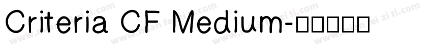 Criteria CF Medium字体转换